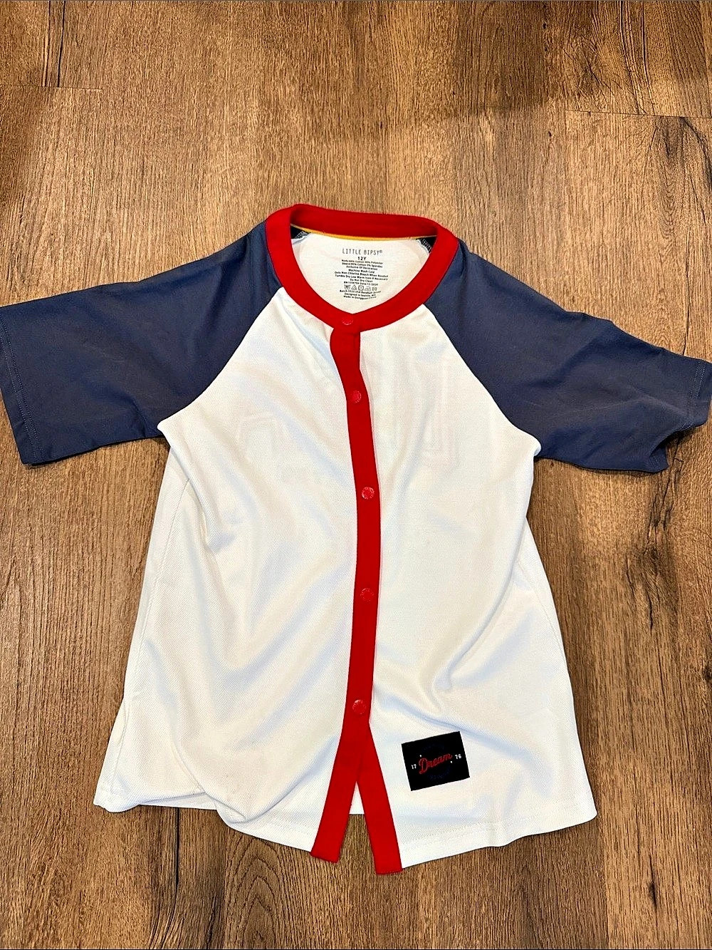 Little Bipsy USA Baseball Jersey Color Block Tee